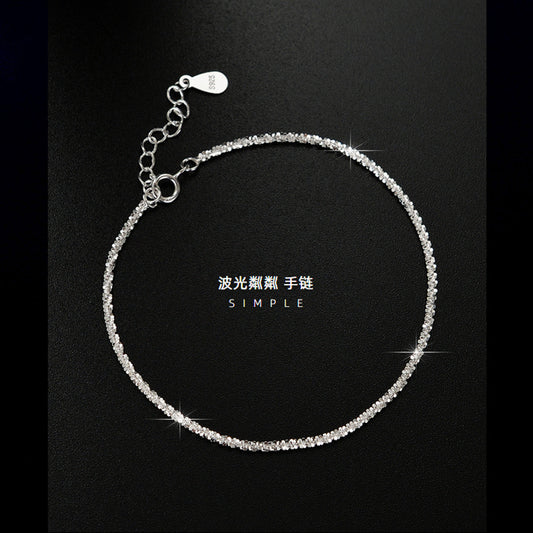 Starry Sky Flower Bracelet for Women - Silver Plated