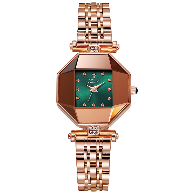 Elegant Waterproof Square Women's Watch with Steel Band