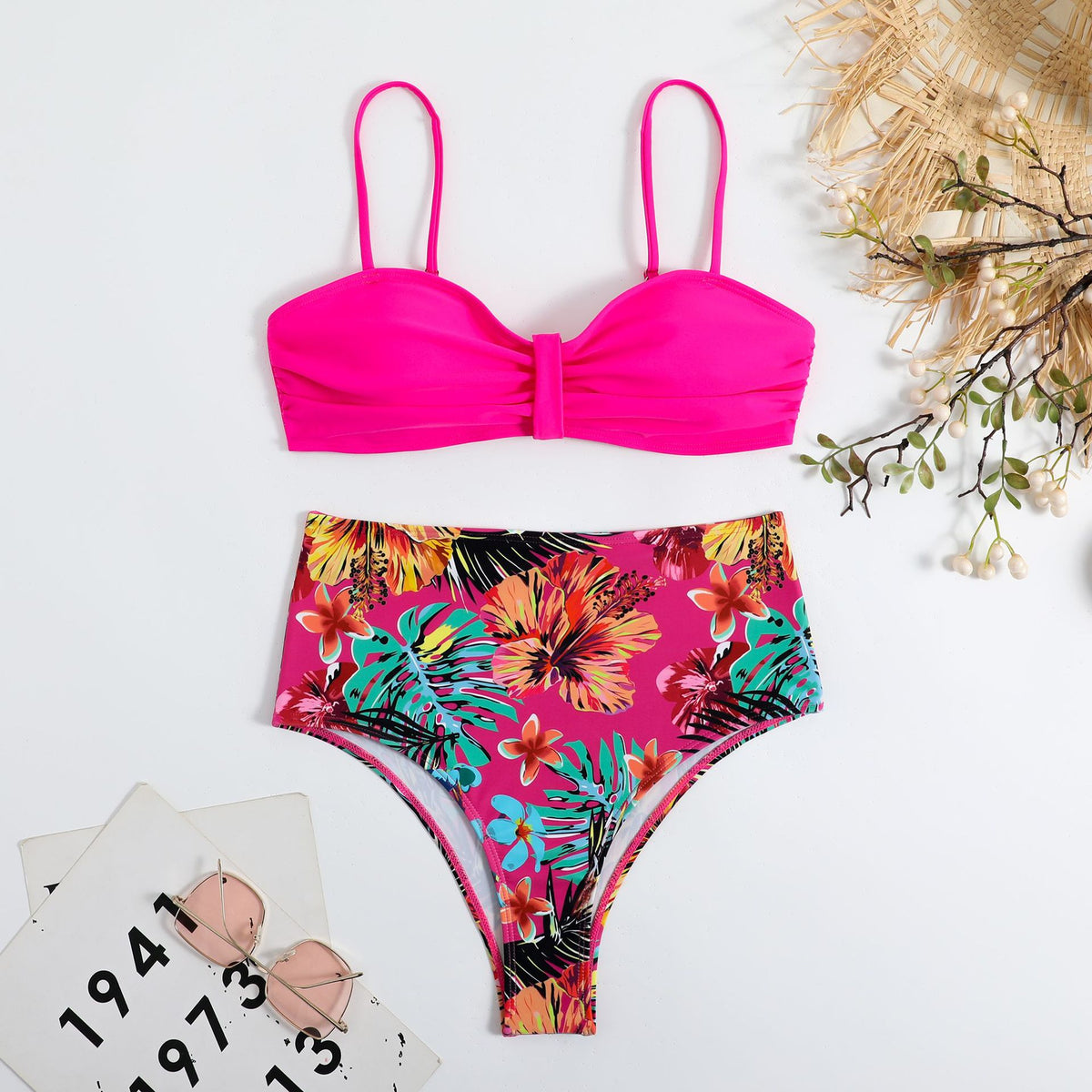 2023 Women's High-Waisted Multi-Color Bikini Set