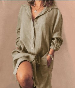 2023 Spring Women's Long Sleeve Shirt with Pockets