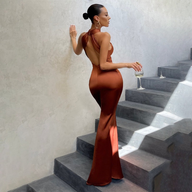 Stylish Backless Mermaid Dress for Women