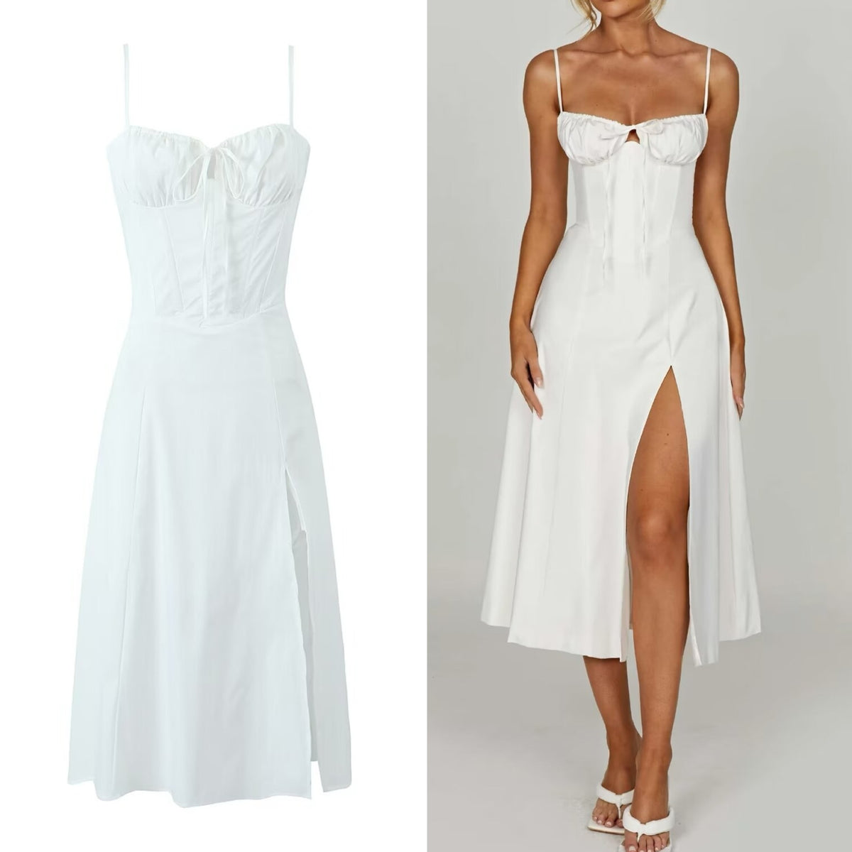 Spring 2024 Women's Fashion Maxi Dress with Slit SS1827