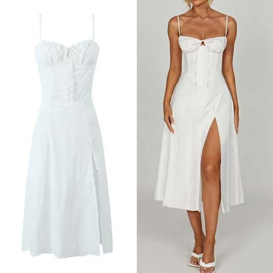 Spring 2024 Women's Fashion Maxi Dress with Slit SS1827