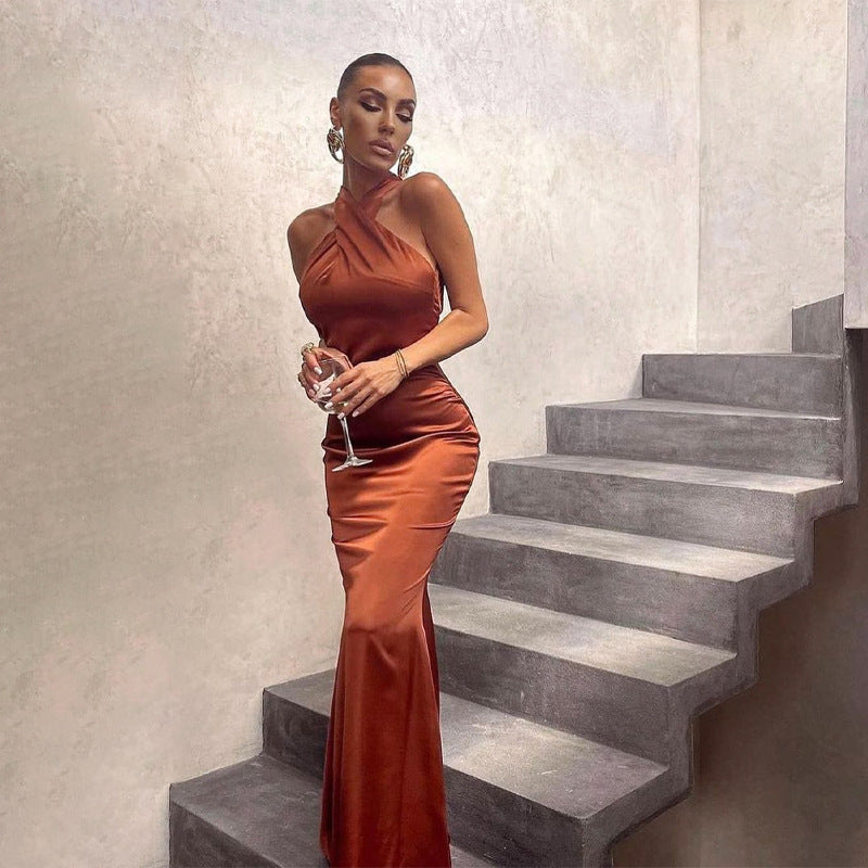 Stylish Backless Mermaid Dress for Women