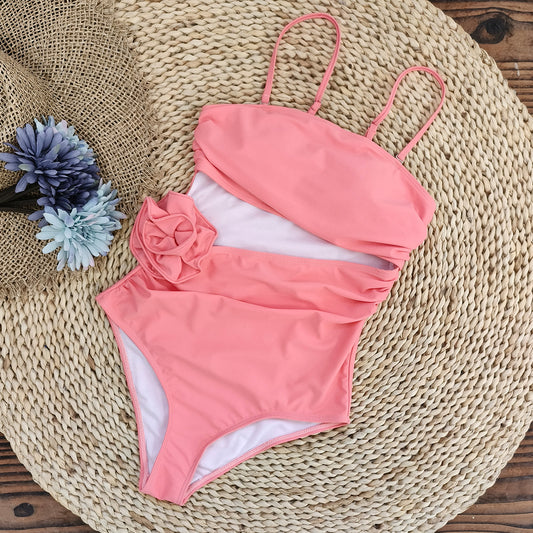 2024 New Strapless Solid Color Women's Swimsuit
