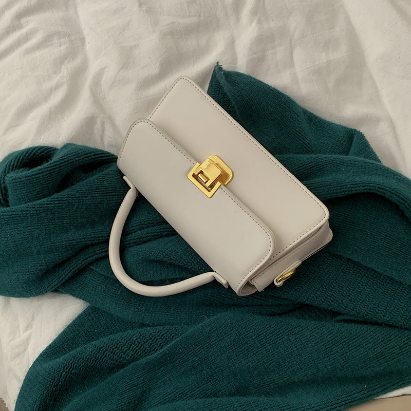 Vintage Style Women's Handbag - Simple Square Shoulder Bag