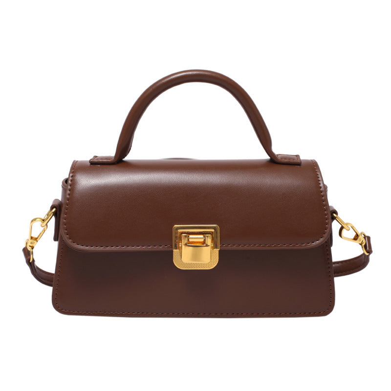 Vintage Style Women's Handbag - Simple Square Shoulder Bag