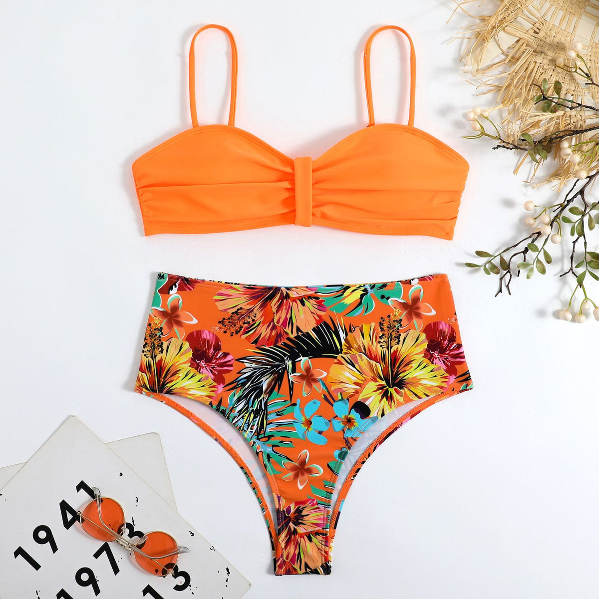 2023 Women's High-Waisted Multi-Color Bikini Set