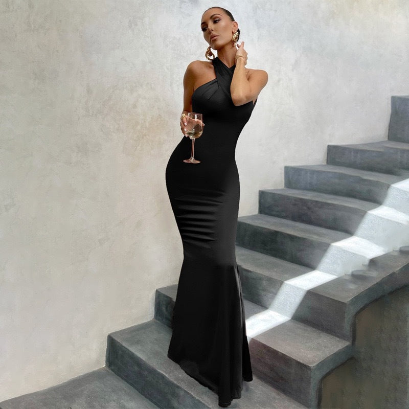 Stylish Backless Mermaid Dress for Women