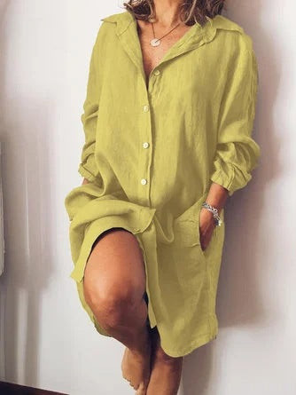 2023 Spring Women's Long Sleeve Shirt with Pockets