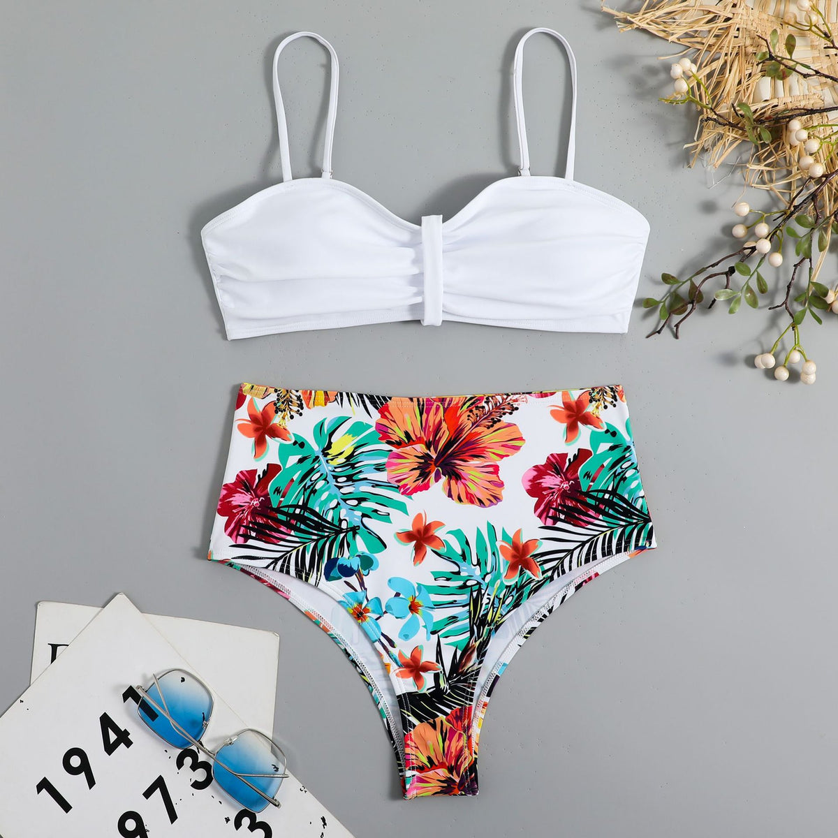 2023 Women's High-Waisted Multi-Color Bikini Set